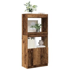 Petromila Skříň highboard old wood 63 x 33 x 140 cm kompozitní dřevo