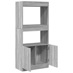 Vidaxl Skříň highboard šedá sonoma 63 x 33 x 140 cm kompozitní dřevo