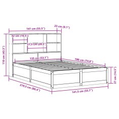 Vidaxl Postel bez matrace bílá 135 x 190 cm masivní borovice