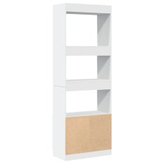 Petromila Skříň highboard bílá 63 x 33 x 180 cm kompozitní dřevo