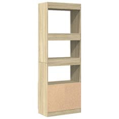 Vidaxl Skříň highboard dub sonoma 63 x 33 x 180 cm kompozitní dřevo