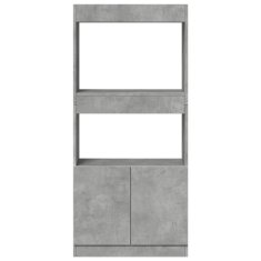 Petromila Skříň highboard betonově šedá 63 x 33 x 140 cm kompozitní dřevo