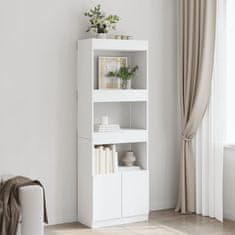 Petromila Skříň highboard bílá 63 x 33 x 180 cm kompozitní dřevo