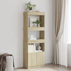 Petromila Skříň highboard dub sonoma 63 x 33 x 180 cm kompozitní dřevo