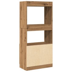 Petromila Skříň highboard dub artisan 63 x 33 x 140 cm kompozitní dřevo