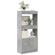 Petromila Skříň highboard betonově šedá 63 x 33 x 140 cm kompozitní dřevo