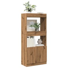 Petromila Skříň highboard dub artisan 63 x 33 x 140 cm kompozitní dřevo