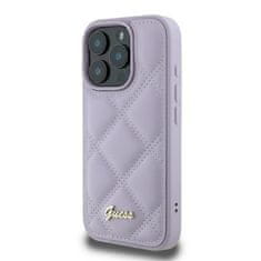 Guess Originální zadní kryt Quilted Metal Logo GUHCP16XPSQSQSU pro iPhone 16 Pro Max light purple