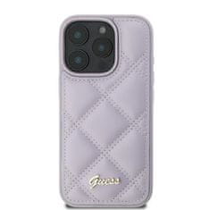 Guess Originální zadní kryt Quilted Metal Logo GUHCP16XPSQSQSU pro iPhone 16 Pro Max light purple