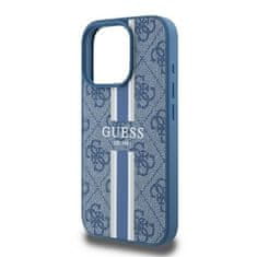 Guess Originální kryt GUESS hardcase 4G Printed Stripes MagSafe GUHMP16LP4RPSB for Apple iPhone 16 Pro , barva modrá