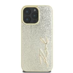 Karl Lagerfeld Originální kryt KARL LAGERFELD hardcase Metal Signature KLHCP16LPFMFBKMD for Apple iPhone 16 Pro , barva zlatá