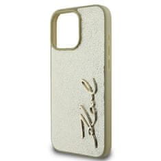 Karl Lagerfeld Originální kryt KARL LAGERFELD hardcase Metal Signature KLHCP16LPFMFBKMD for Apple iPhone 16 Pro , barva zlatá