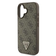 Guess Originální kryt GUESS Leather Metal Logo Strass Crossbody GUHCP16SP4TDSCPW for Apple iPhone 16 , barva hnědá