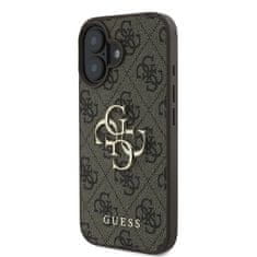 Guess Originální kryt GUESS 4G Big Logo GUHCP16S4GMGBR for Apple iPhone 16 , barva hnědá