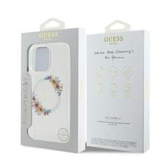 Guess Originální kryt GUESS IML Flowers Wreath Magsafe GUHMP16XHFWFCT for Apple iPhone 16 Pro Max , barva čirá