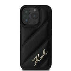 Karl Lagerfeld Originální kryt KARL LAGERFELD hardcase Quilted Signature KLHCP16LPQDSMGK for Apple iPhone 16 Pro , barva černá