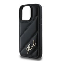 Karl Lagerfeld Originální kryt KARL LAGERFELD hardcase Quilted Signature KLHCP16XPQDSMGK for Apple iPhone 16 Pro Max , barva černá