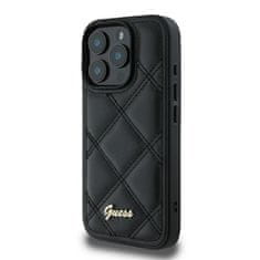 Guess Originální kryt GUESS Quilted Metal Logo GUHCP16LPSQSQSK for Apple iPhone 16 Pro , barva černá