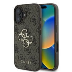 Guess Originální kryt GUESS 4G Big Logo GUHCP16S4GMGBR for Apple iPhone 16 , barva hnědá