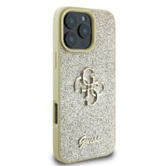 Guess Originální kryt GUESS hardcase Glitter Big 4G GUHCP16LHG4SGD for Apple iPhone 16 Pro , barva zlatá