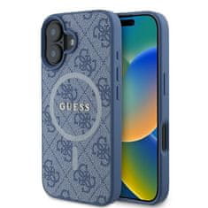 Guess Originální kryt GUESS hardcase 4G Ring Classic Logo MagSafe GUHMP16SG4GFRB for Apple iPhone 16 , barva modrá