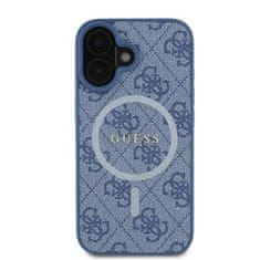 Guess Originální kryt GUESS hardcase 4G Ring Classic Logo MagSafe GUHMP16SG4GFRB for Apple iPhone 16 , barva modrá