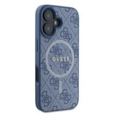 Guess Originální kryt GUESS hardcase 4G Ring Classic Logo MagSafe GUHMP16SG4GFRB for Apple iPhone 16 , barva modrá