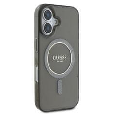 Guess Originální kryt GUESS IML Glitter Circle Magsafe GUHMP16SHFGEREK for Apple iPhone 16 , barva černá