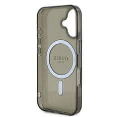 Guess Originální kryt GUESS IML Glitter Circle Magsafe GUHMP16SHFGEREK for Apple iPhone 16 , barva černá