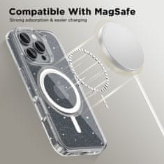 Tech-protect Flexair Hybrid MagSafe kryt na iPhone 16 Pro Max, glitter