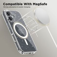 Tech-protect Flexair Hybrid MagSafe kryt na iPhone 16, glitter