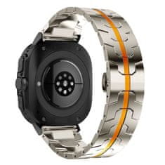 Tech-protect Stainless Line řemínek na Samsung Galaxy Watch Ultra 47mm, titanium/orange