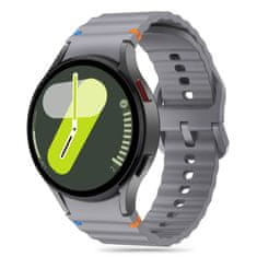 Tech-protect Silicone Sport řemínek na Samsung Galaxy Watch 4 / 5 / 5 Pro / 6 / 7 / FE, crayon grey