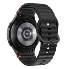 Tech-protect Silicone Sport řemínek na Samsung Galaxy Watch 4 / 5 / 5 Pro / 6 / 7 / FE, black