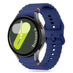 Tech-protect Silicone Sport řemínek na Samsung Galaxy Watch 4 / 5 / 5 Pro / 6 / 7 / FE, navy blue