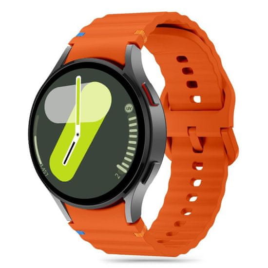 Tech-protect Silicone Sport řemínek na Samsung Galaxy Watch 4 / 5 / 5 Pro / 6 / 7 / FE, orange