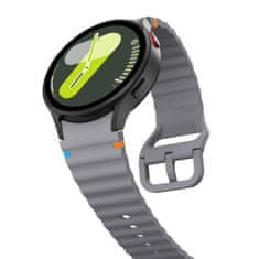 Tech-protect Silicone Sport řemínek na Samsung Galaxy Watch 4 / 5 / 5 Pro / 6 / 7 / FE, crayon grey