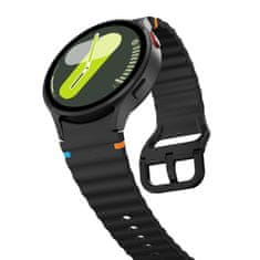 Tech-protect Silicone Sport řemínek na Samsung Galaxy Watch 4 / 5 / 5 Pro / 6 / 7 / FE, black