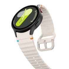 Tech-protect Silicone Sport řemínek na Samsung Galaxy Watch 4 / 5 / 5 Pro / 6 / 7 / FE, starlight