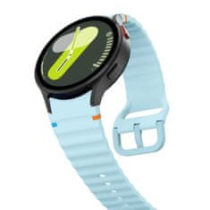 Tech-protect Silicone Sport řemínek na Samsung Galaxy Watch 4 / 5 / 5 Pro / 6 / 7 / FE, sky blue