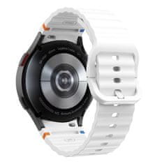 Tech-protect Silicone Sport řemínek na Samsung Galaxy Watch 4 / 5 / 5 Pro / 6 / 7 / FE, white