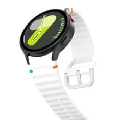 Tech-protect Silicone Sport řemínek na Samsung Galaxy Watch 4 / 5 / 5 Pro / 6 / 7 / FE, white