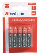 Verbatim baterie AAA 1,5V Alkalické blister 10pck / BAL 49874