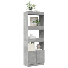 Petromila Skříň highboard betonově šedá 63 x 33 x 180 cm kompozitní dřevo