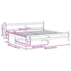 Vidaxl Postel bez matrace bílá 180 x 200 cm masivní borovice