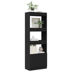 Petromila Skříň highboard černá 63 x 33 x 180 cm kompozitní dřevo