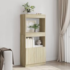 Petromila Skříň highboard dub sonoma 63 x 33 x 140 cm kompozitní dřevo