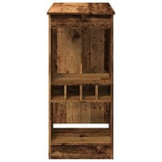 Vidaxl Barový stůl s regály old wood 90x47,5x103,5 cm kompozitní dřevo