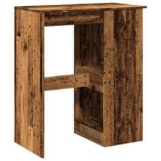 Vidaxl Barový stůl s regály old wood 90x47,5x103,5 cm kompozitní dřevo