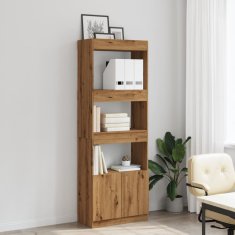 Petromila Skříň highboard dub artisan 63 x 33 x 180 cm kompozitní dřevo